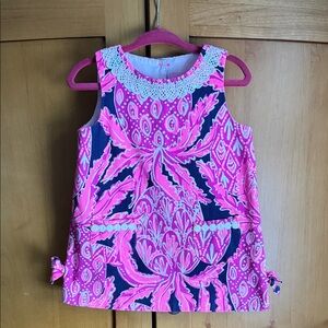 Lilly Pulitzer Vibrant Pink and Blue Shift Dress